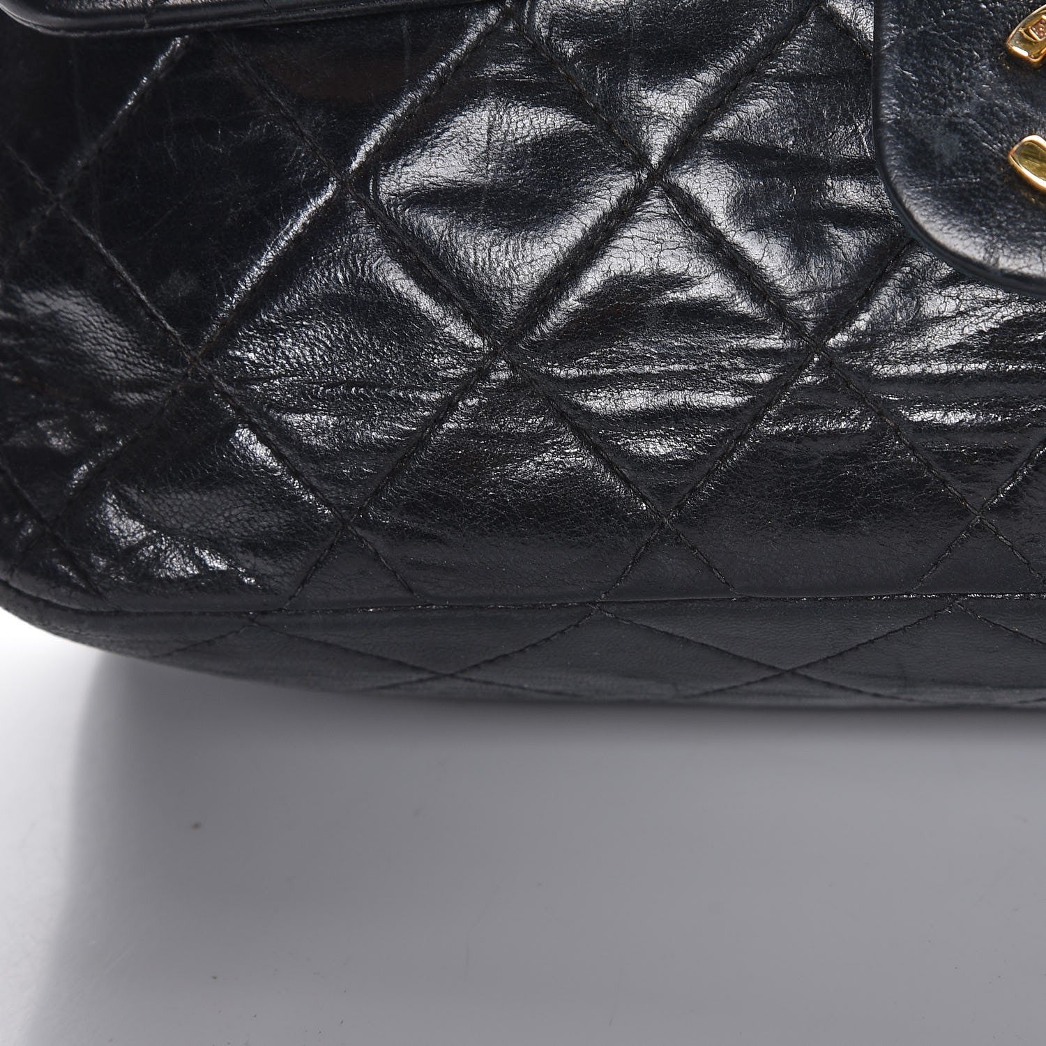 Chanel Lambskin Quilted Medium Double Flap Black 13 of 13