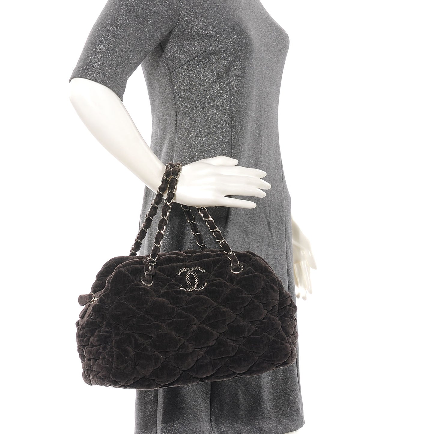 Velour Bubble Quilt Moscow Bowler Brown