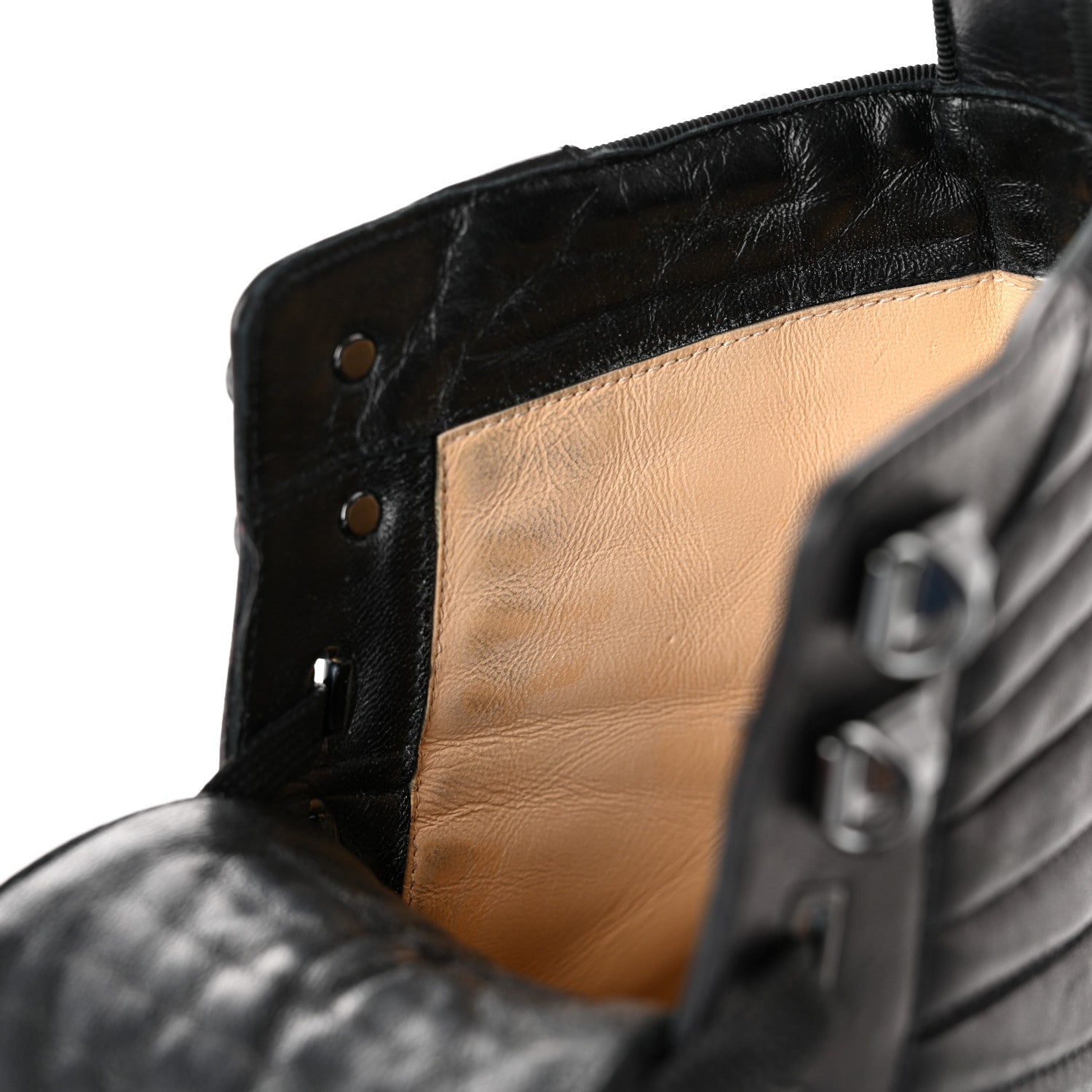 Christian Louboutin Calfskin Quilted Yetota Combat Boots 40 Black 9 of 15