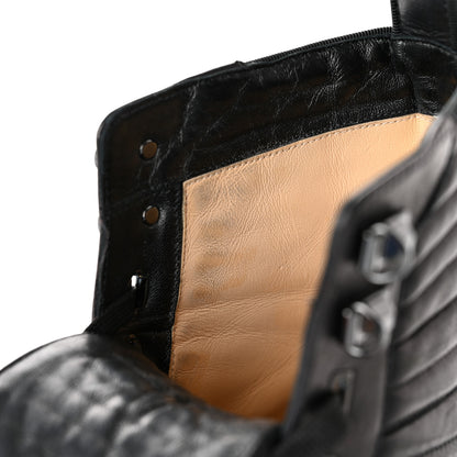 Christian Louboutin Calfskin Quilted Yetota Combat Boots 40 Black 9 of 15