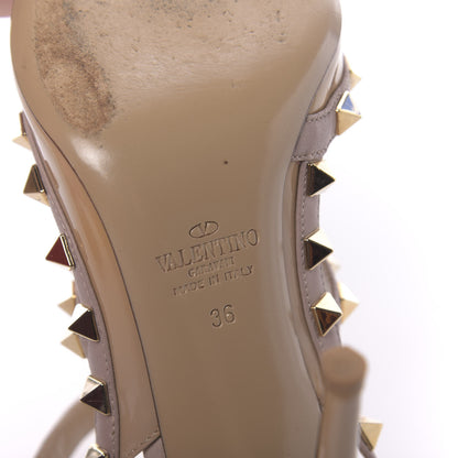 Valentino Garavani Patent Rockstud Ankle Strap 100mm Pumps 36 Poudre 8 of 12