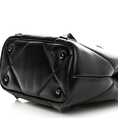 Valentino Garavani Nappa Monochrome Mini Roman Stud The Handle Bag Black 8 of 8