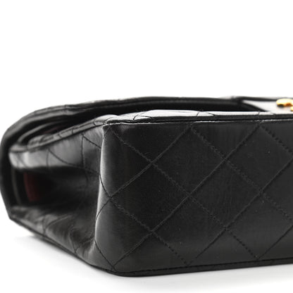 Chanel Lambskin Quilted Medium Double Flap Black 9 of 13