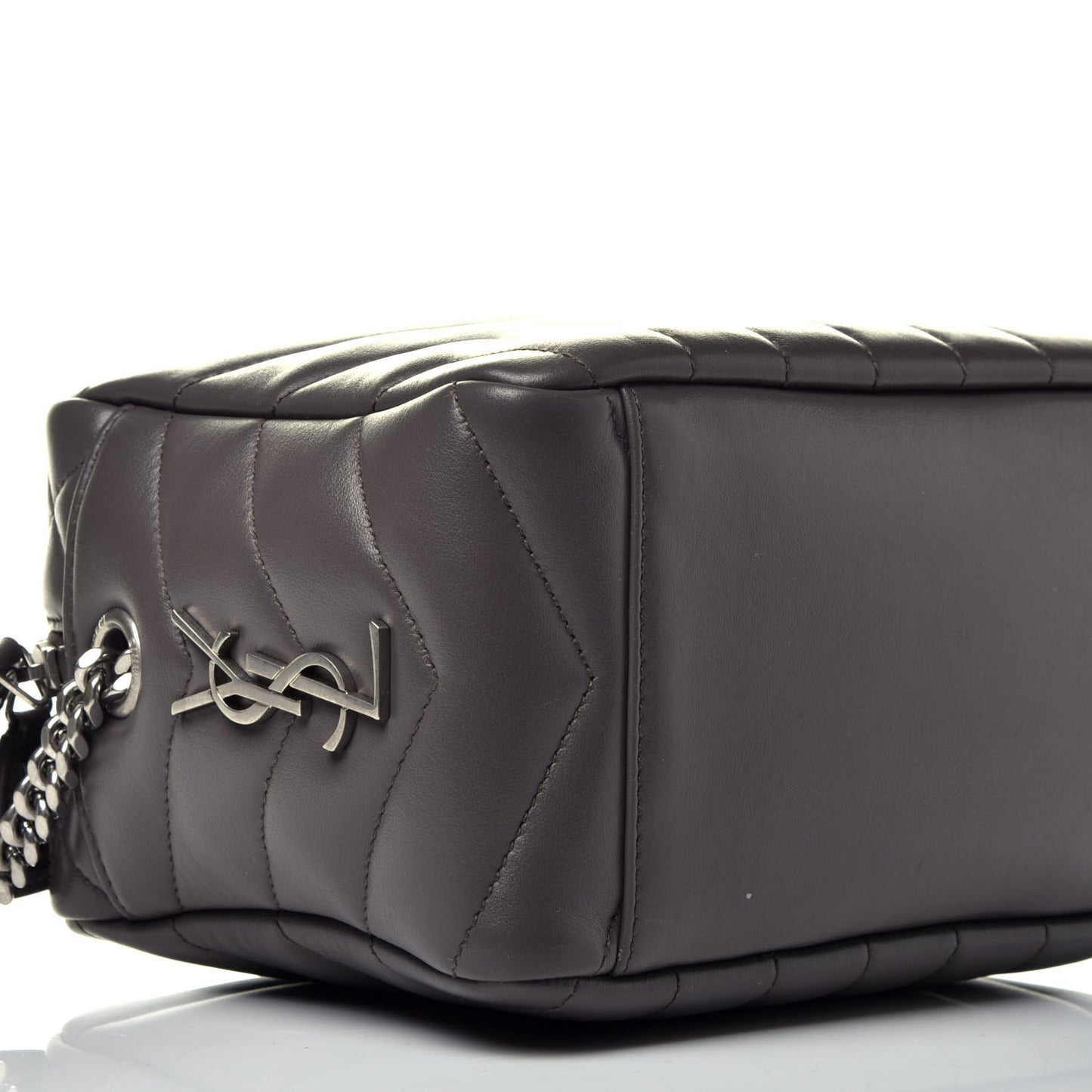 Calfskin Y Quilted Monogram Small Loulou Bowling Bag Earth