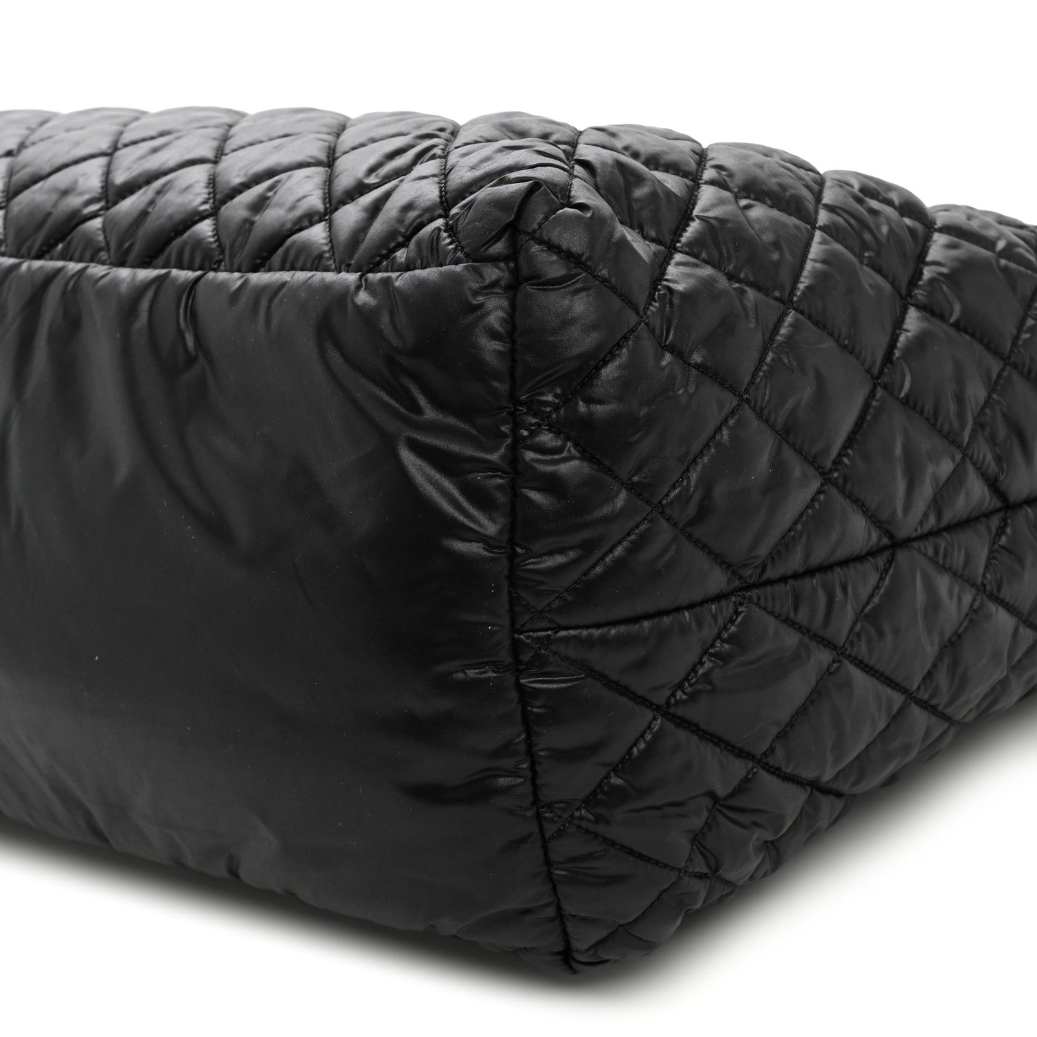 Chanel Nylon Quilted Large Coco Cocoon Tote Black 10 of 12