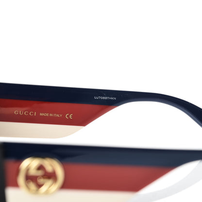 Gucci Acetate Oversized Rectangle Frame Web Sunglasses GG 0275/S Black 7 of 8