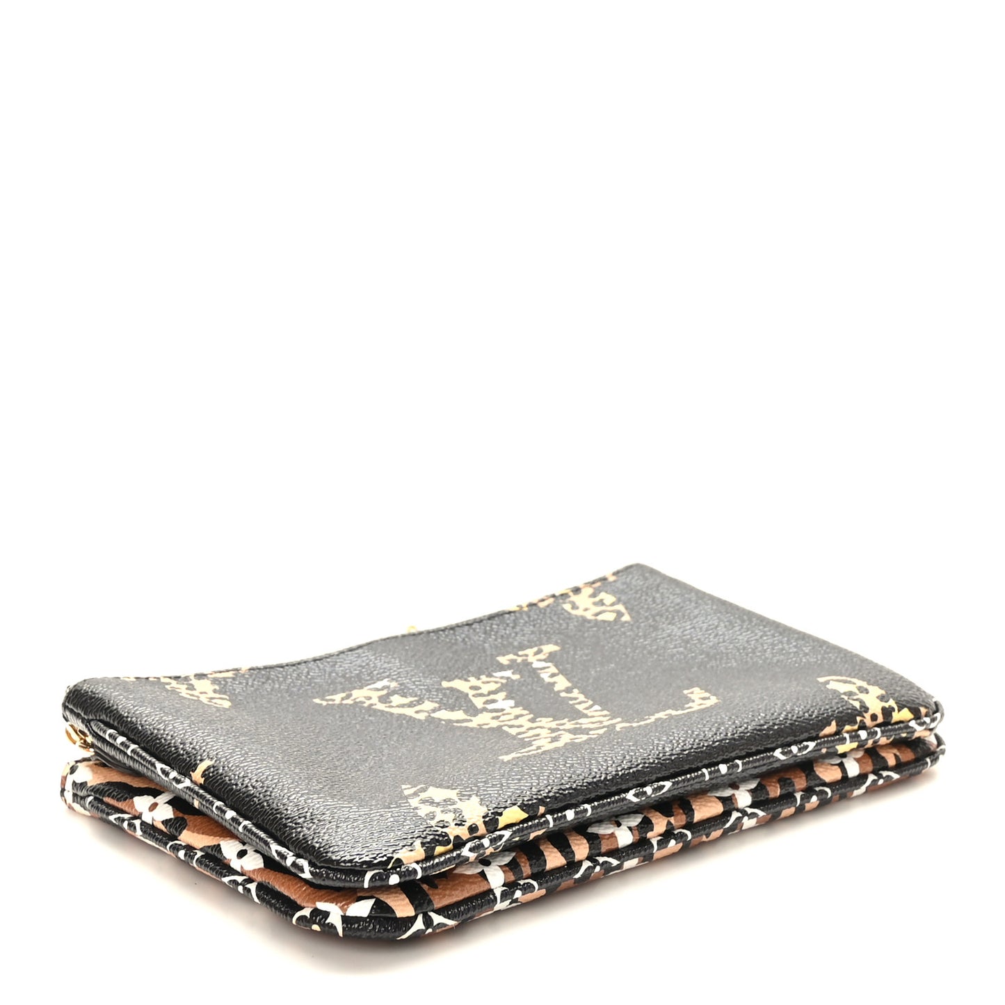 Monogram Giant Jungle Pochette Double Zip Black