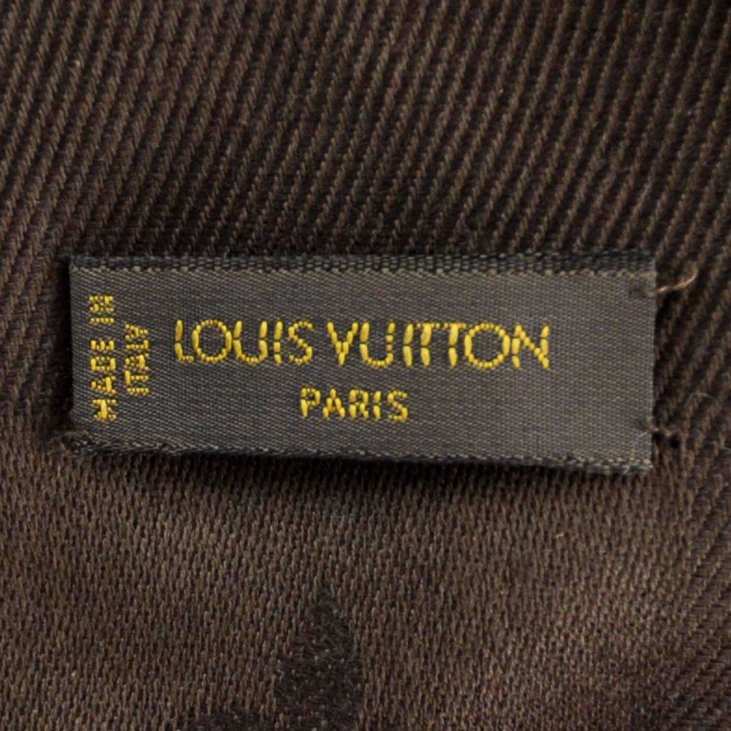 Louis Vuitton Wool Silk Monogram Shawl Brown 3 of 4