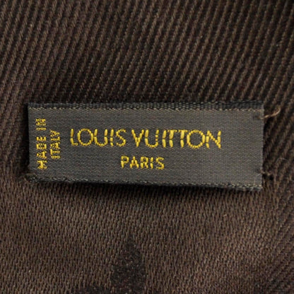 Louis Vuitton Wool Silk Monogram Shawl Brown 3 of 4