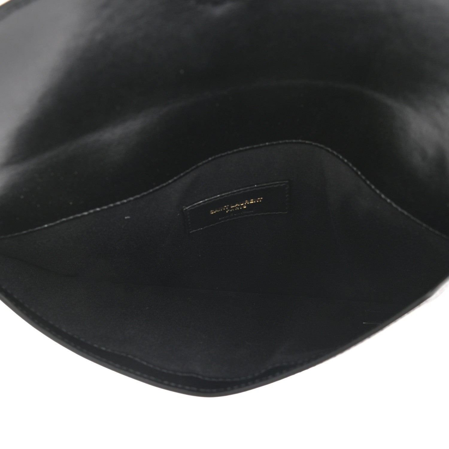 Saint Laurent Smooth Shiny Calfskin Monogram Uptown Pouch Black 5 of 8