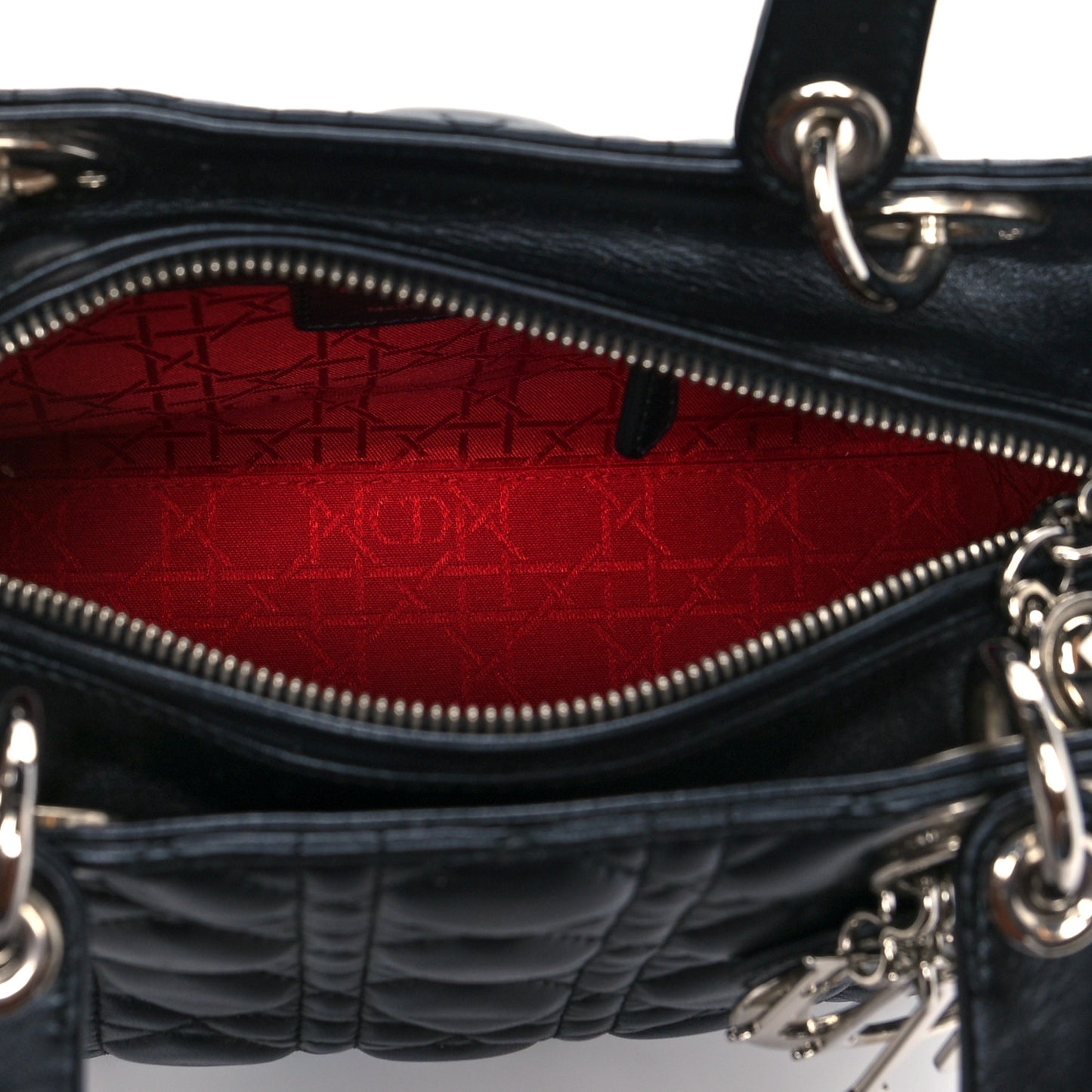Lambskin Cannage Medium Lady Dior Black