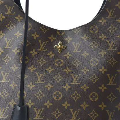 Louis Vuitton Monogram Flower Hobo Black 9 of 10