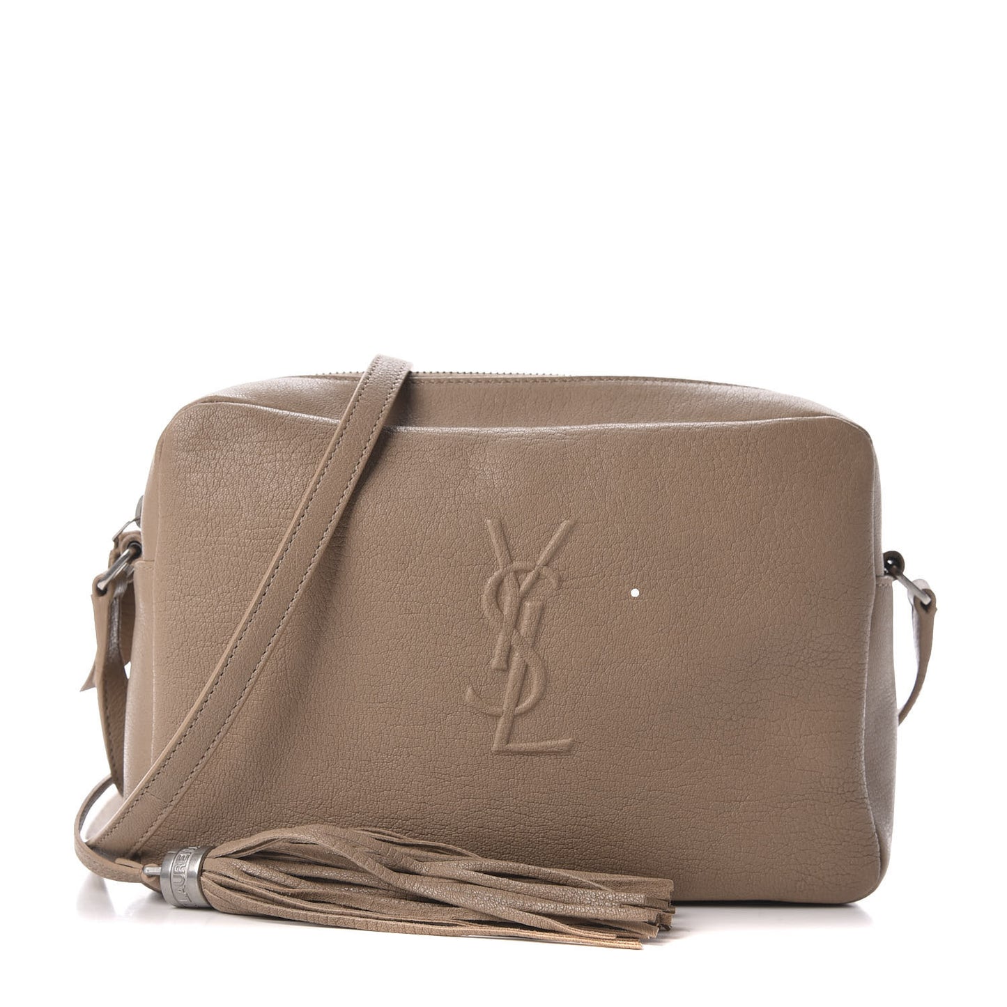 Lambskin Monogram Small Lou Camera Bag Dark Beige