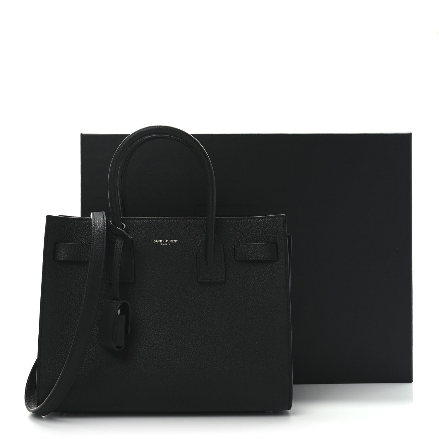 Saint Laurent Grained Calfskin Baby Sac De Jour Black 10 of 10