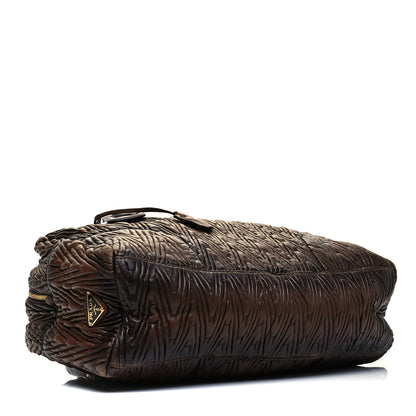 Prada Nappa Antic Chevron Bauletto 3 of 6