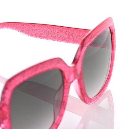 Gucci Square Frame GG 0036S Sunglasses Glitter Pink 7 of 7