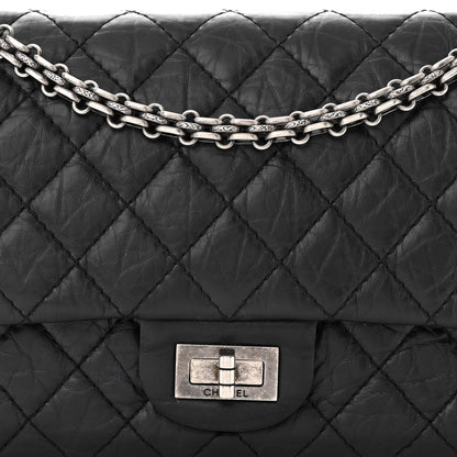 Chanel Aged Calfskin Quilted 2.55 Reissue 225 Flap Black 8 of 11
