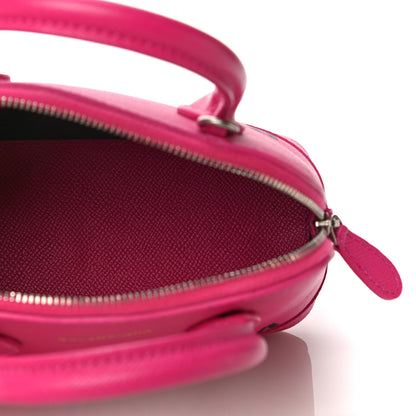 Balenciaga Signature Grained Calfskin Logo XXS Ville Top Handle Bag Fuchsia 5 of 10