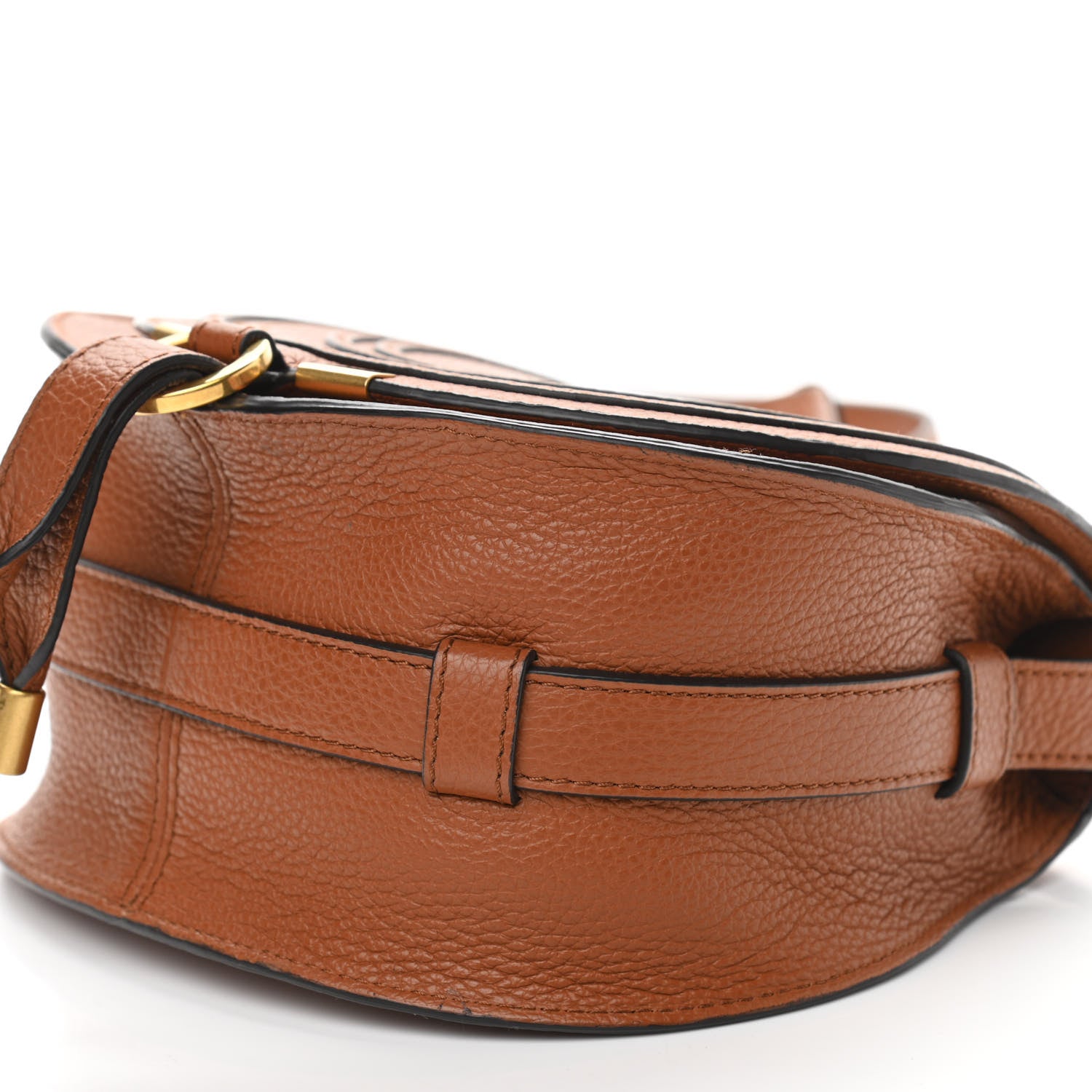 Chloe Calfskin Mini Marcie Round Crossbody Bag Tan 10 of 10