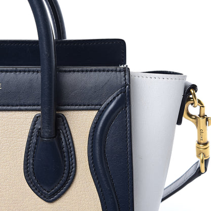 Celine Drummed Calfskin Nano Tri-Color Luggage Firefly 13 of 18