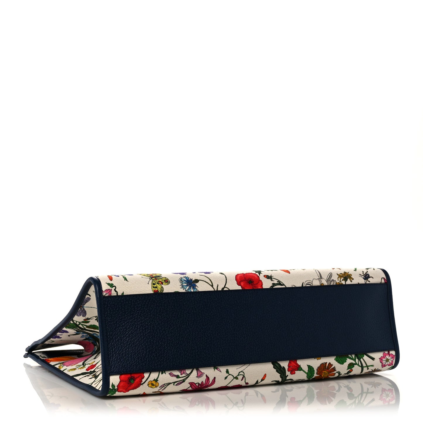 Canvas Large Flora Tote Navy Multicolor
