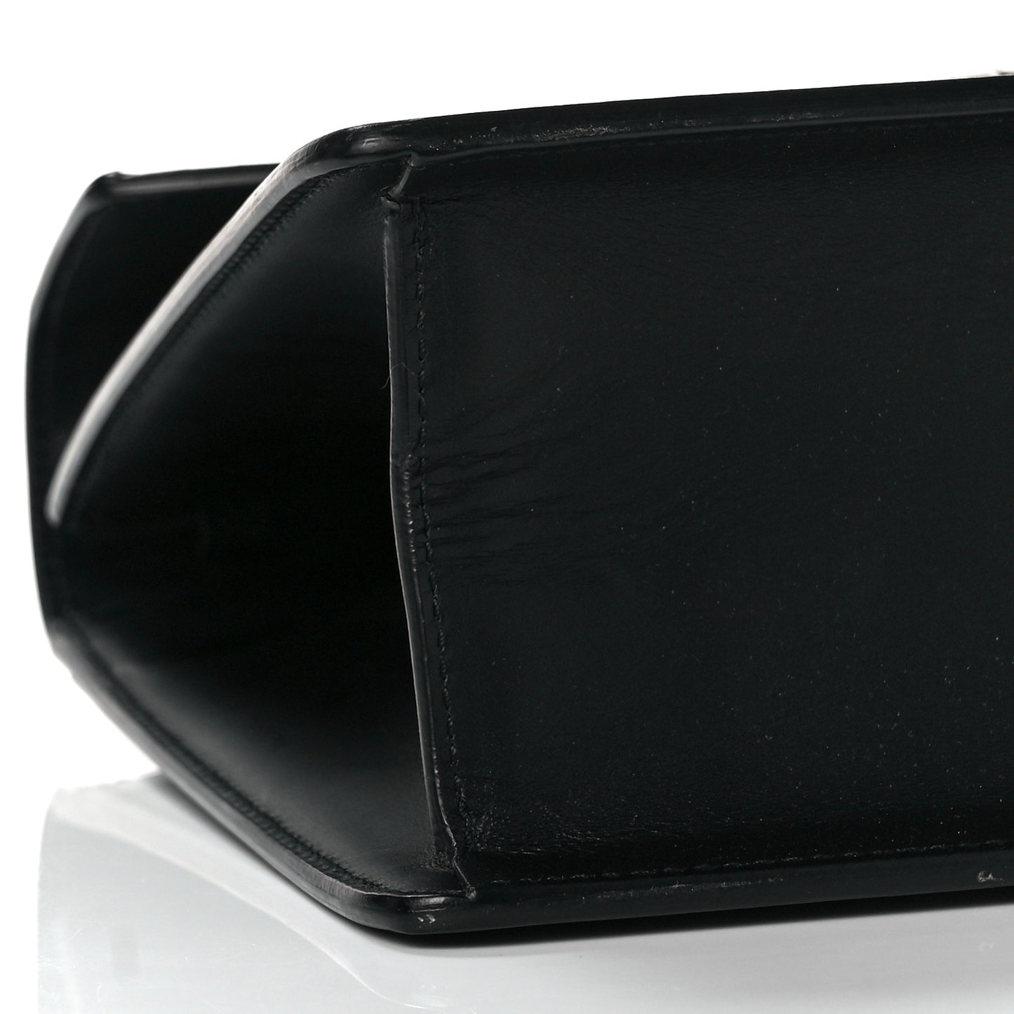 Calfskin Snakeskin Small Lilith Top Handle Bag Black