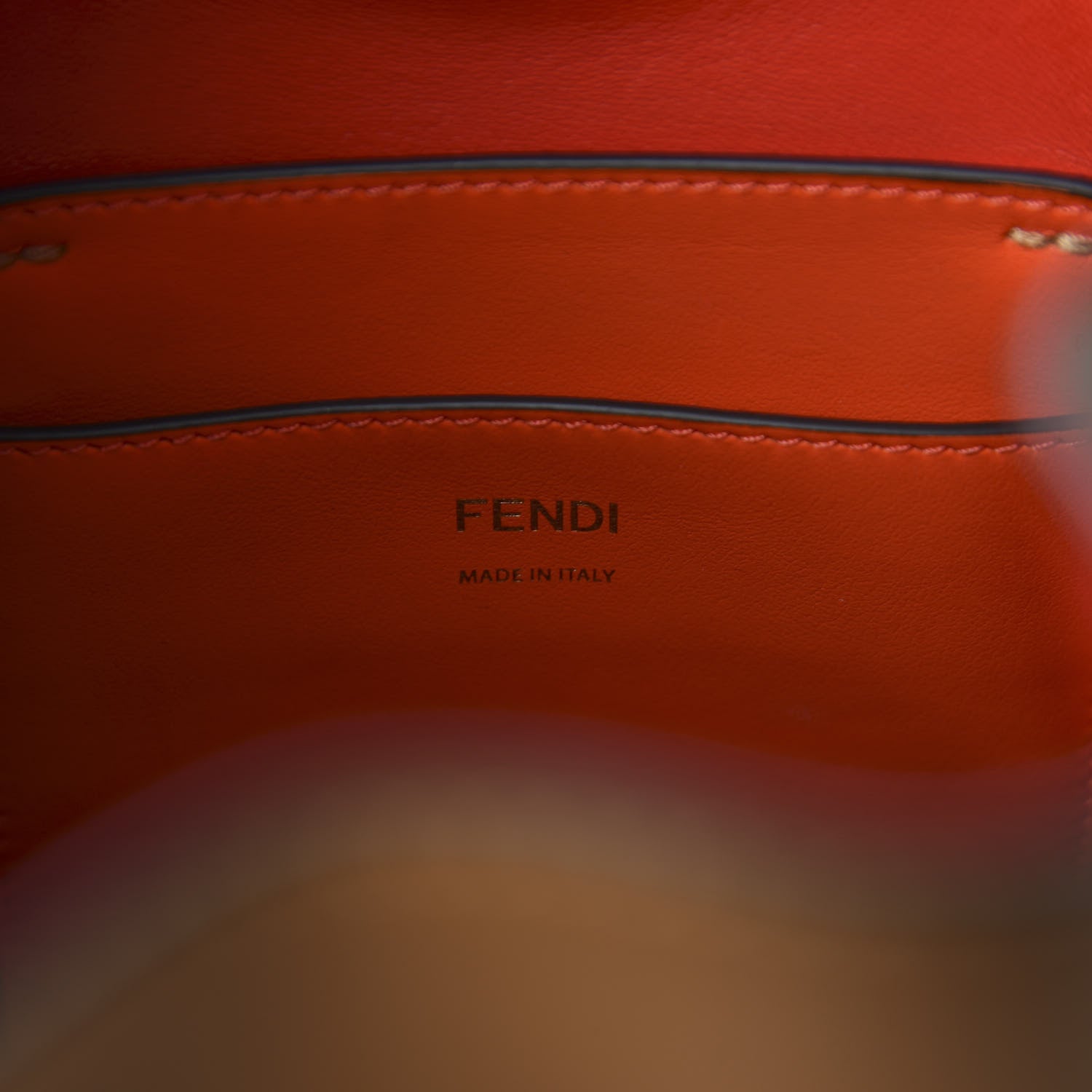 Fendi Vitello Grace F is Fendi Stamp Patch Perforated Small Mon Tresor Bucket Bag Nocciola 6 of 9