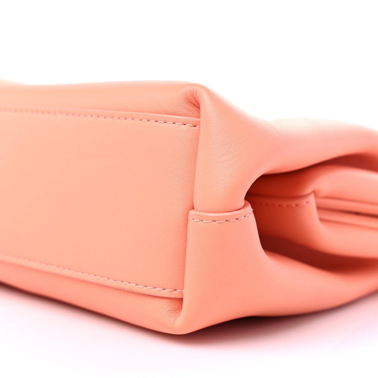 Calfskin Small The Point Triangle Bag Peachy