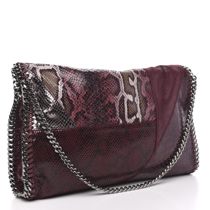 Stella McCartney Eco Python Croc Small Falabella Fold Over Tote Red 3 of 9