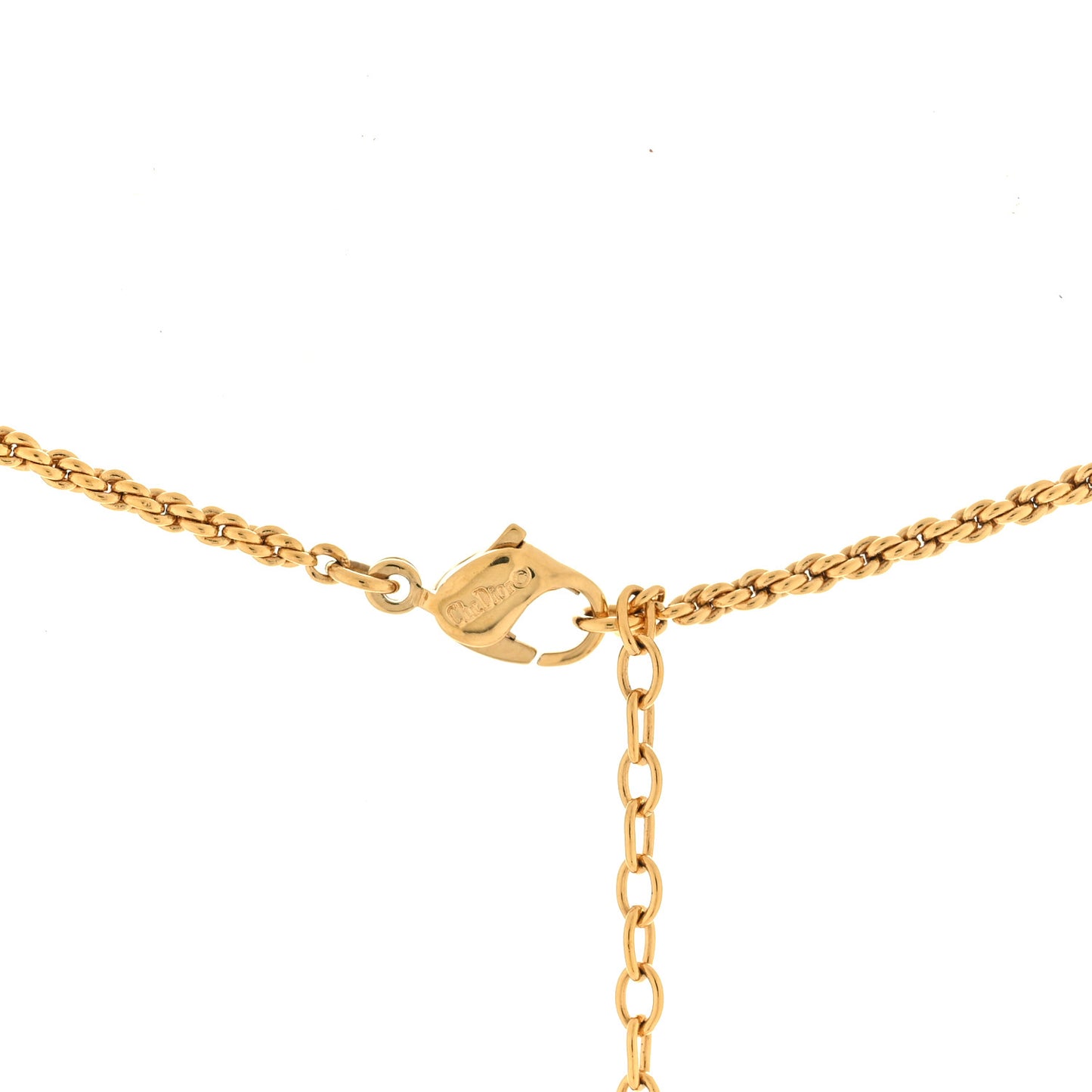 Crystal Bow Heart Necklace Gold