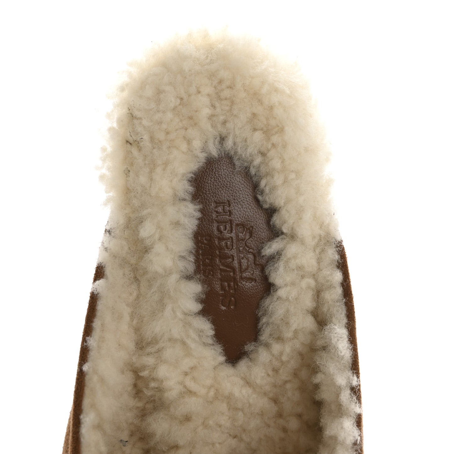 Suede Goatskin Woolskin Flore 60 Mules 38 Brun Amourette Ecru