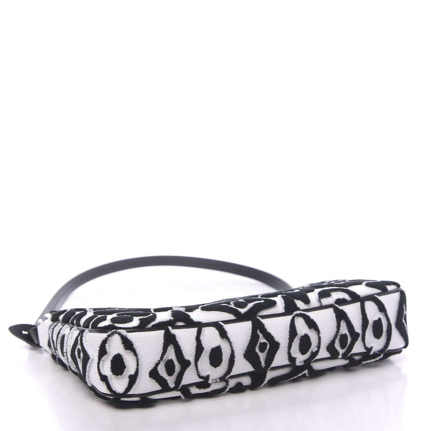 X UF Tufted Monogram Pochette Accessories White Black