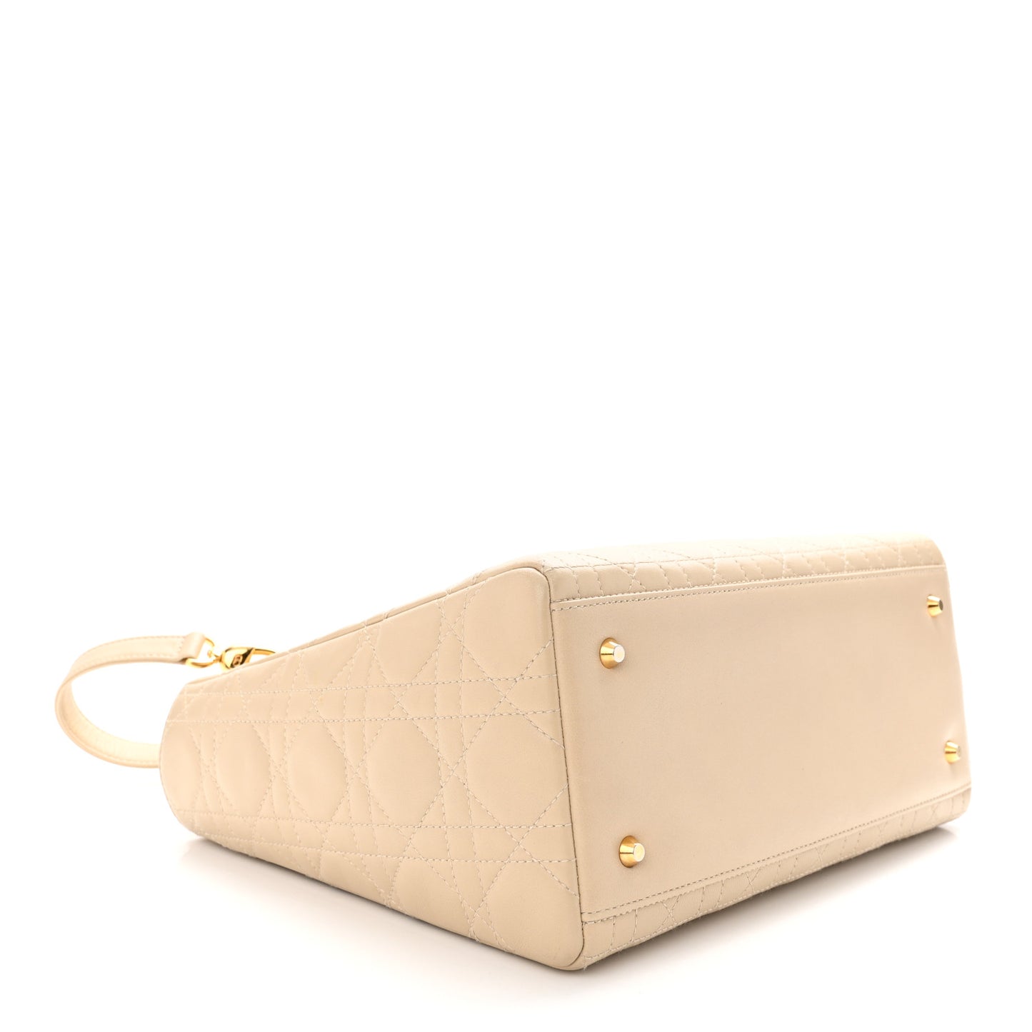 Lambskin Cannage Medium Lady Dior Beige