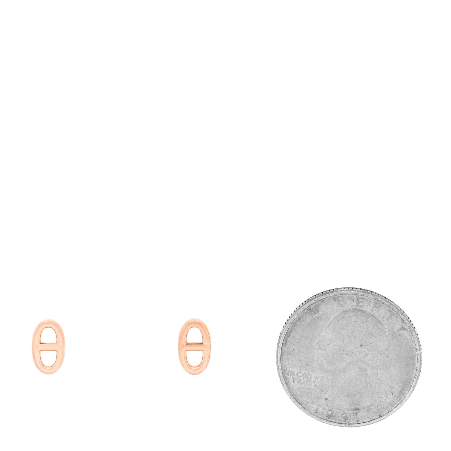 Hermes 18K Rose Gold TPM Farandole Stud Earrings 2 of 6