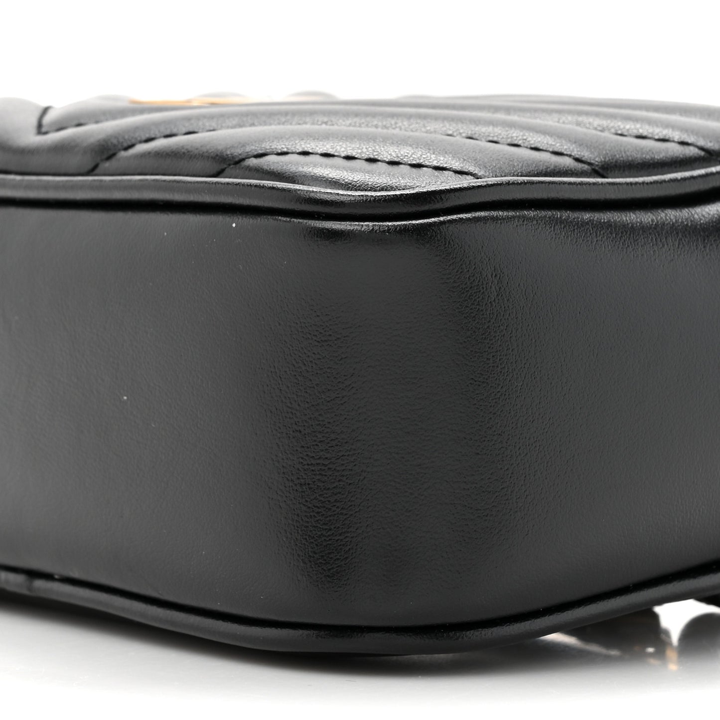 Calfskin Matelasse Monogram Lou Belt Bag Black