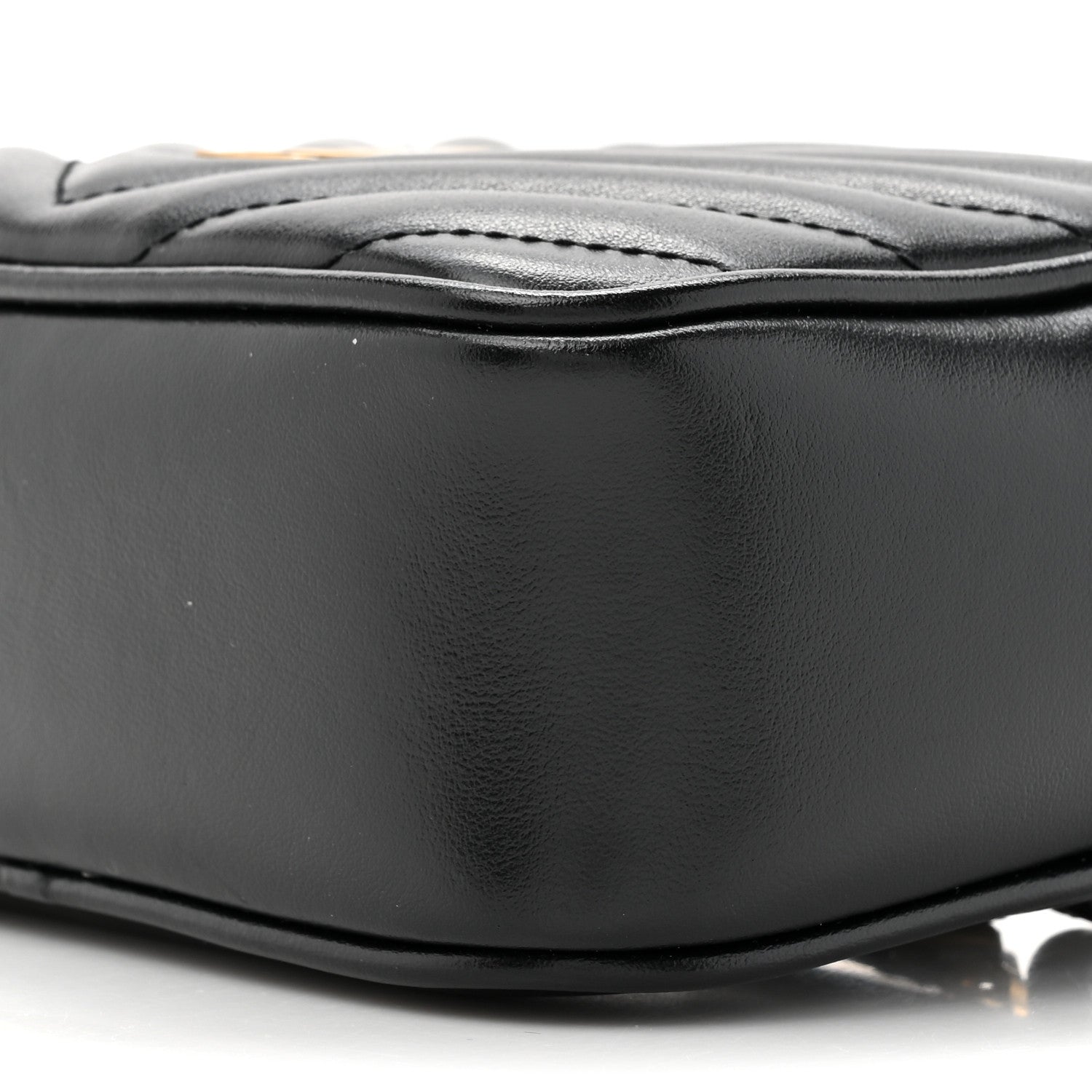 Saint Laurent Calfskin Matelasse Monogram Lou Belt Bag Black 8 of 9