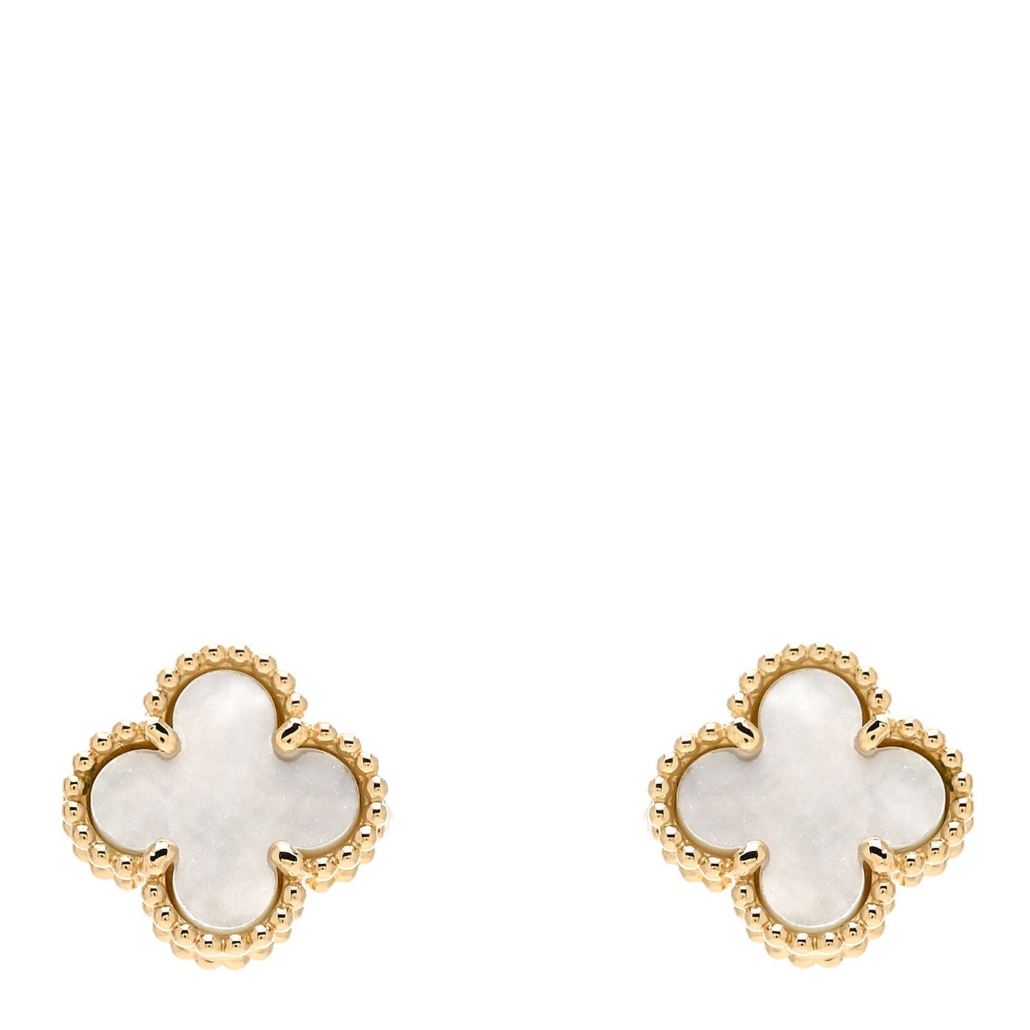 18K Yellow Gold Mother of Pearl Sweet Alhambra Earrings