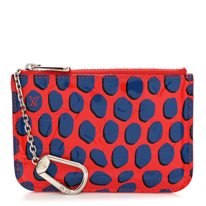 Louis Vuitton Vernis Jungle Dots Key Pouch Coquelicot Denim 1 of 7