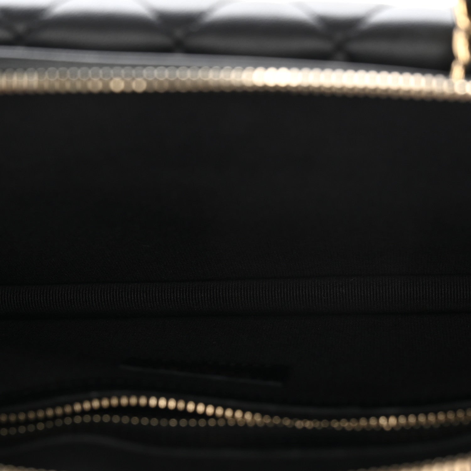 Chanel Lambskin Quilted Chain Top Handle Clutch With Chain Black 4 of 9