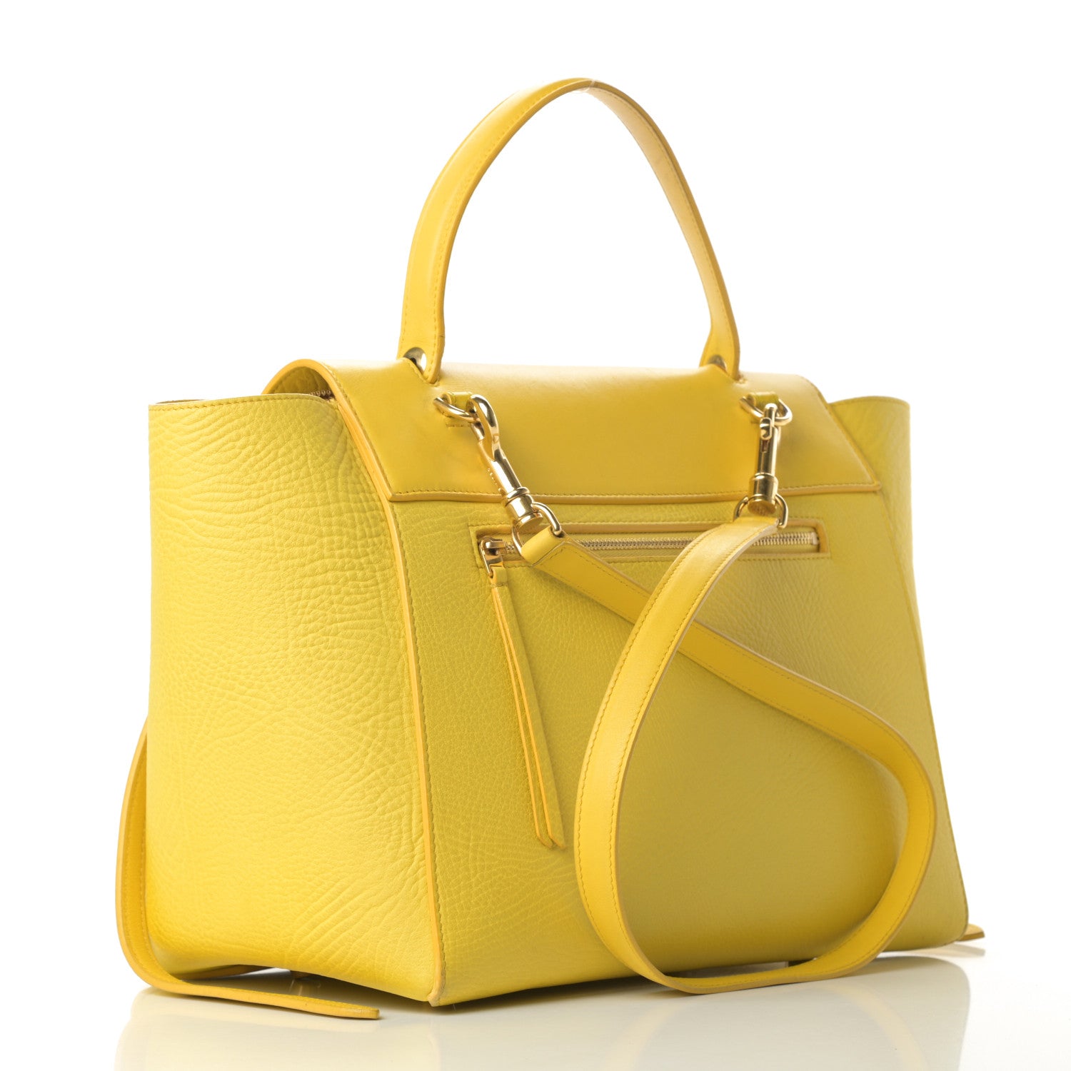 Celine Elephant Calfskin Mini Belt Bag Sun Yellow 3 of 21