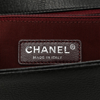 Chanel Goatskin Quilted Patent New Medium Duo Boy Flap Black 6 of 12