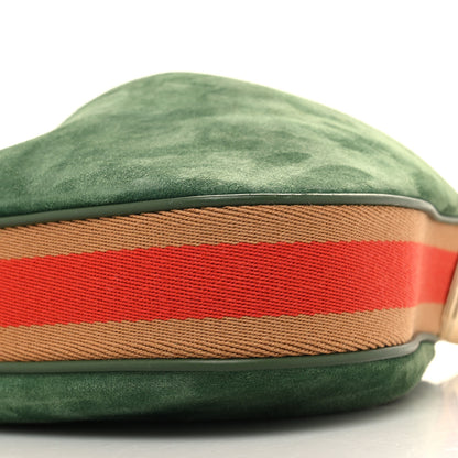 Gucci Suede Web Small Attache Shoulder Bag Cactus Green 11 of 11