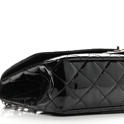 Chanel Patent Quilted Jumbo Diagonal CC Flap Black 8 of 10
