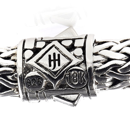 John Hardy Sterling Silver 18K Yellow Gold Jaisalmer Four Station Bracelet M 5 of 5