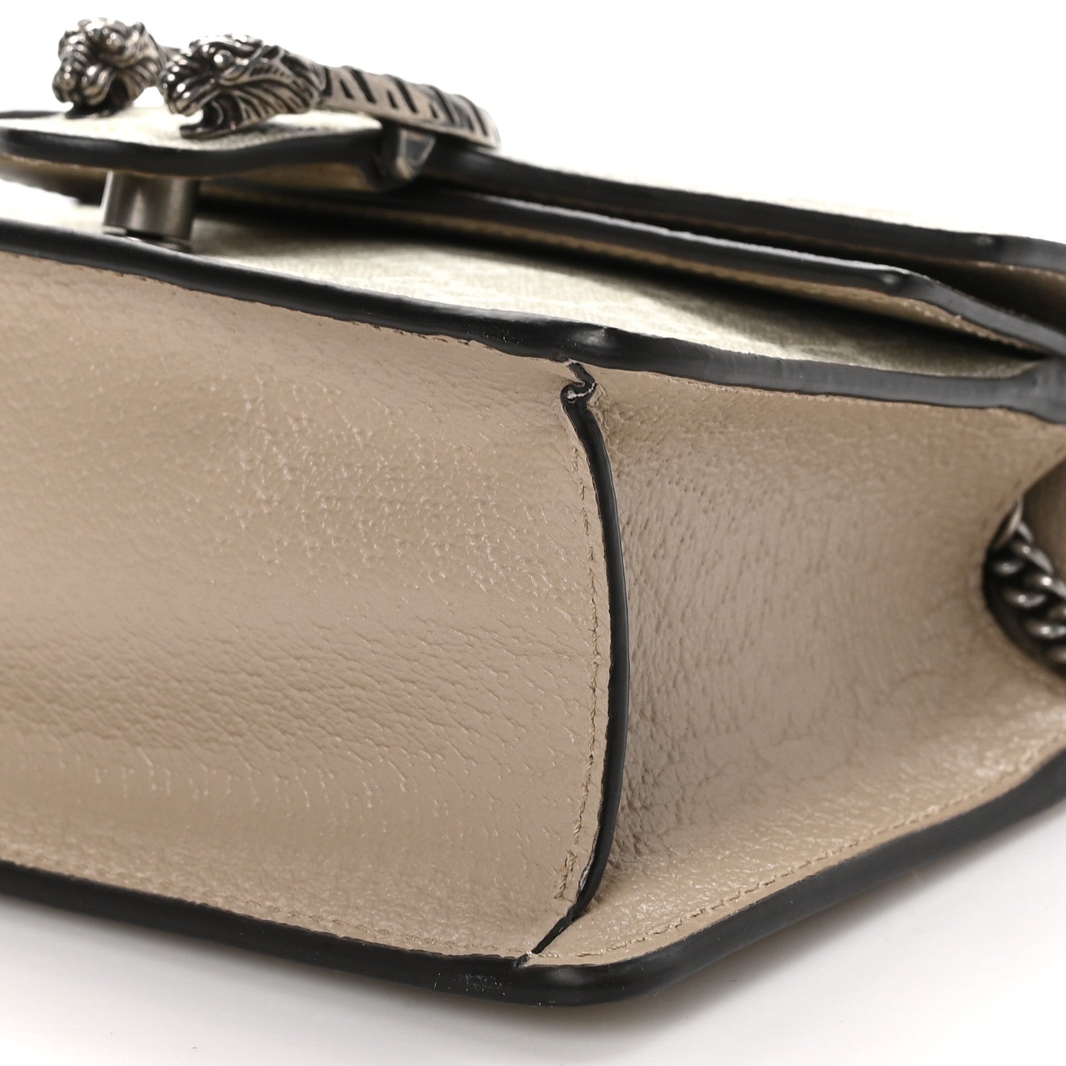 Gucci GG Supreme Monogram Mini Dionysus Top Handle Bag Beige Mystic White Oatmeal 10 of 10