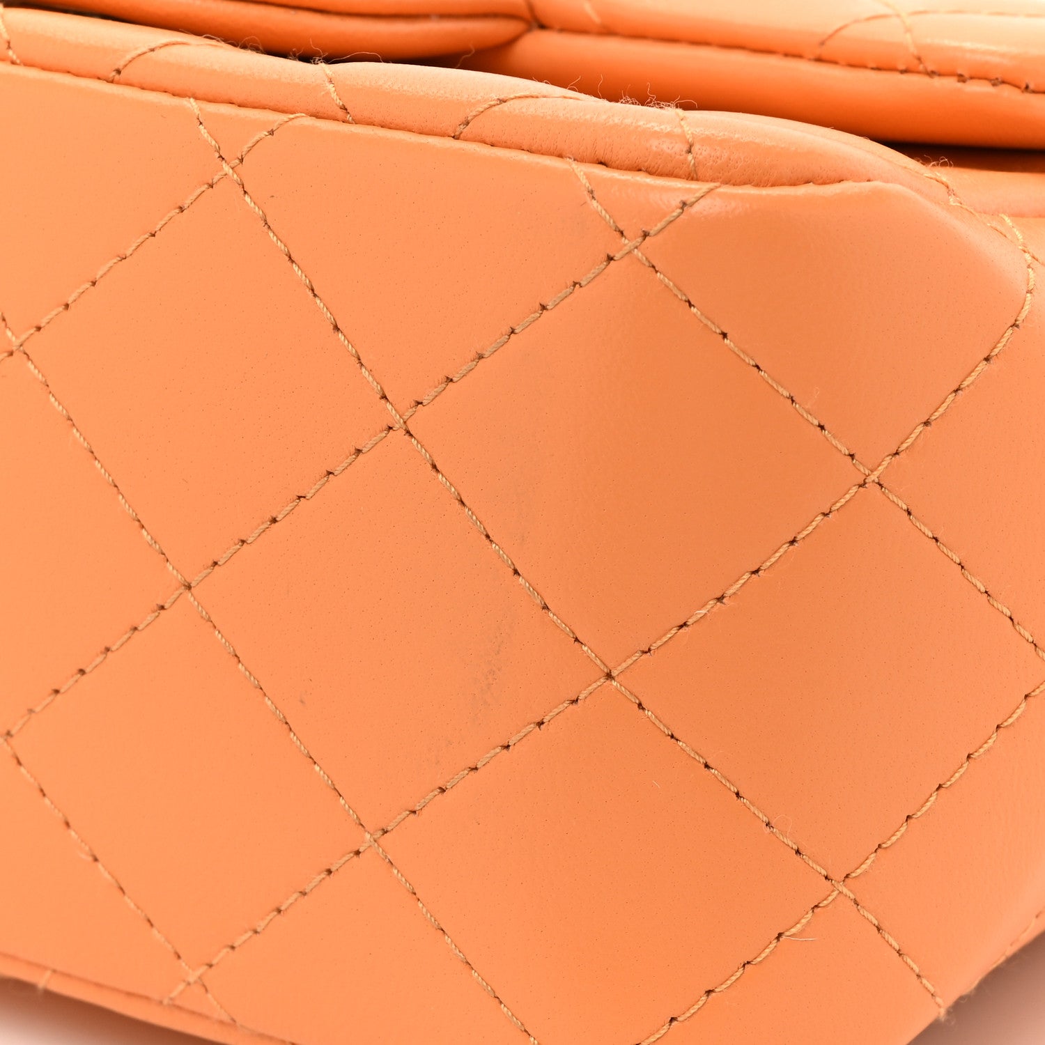 Chanel Lambskin Quilted Mini Square Flap Light Orange 11 of 12