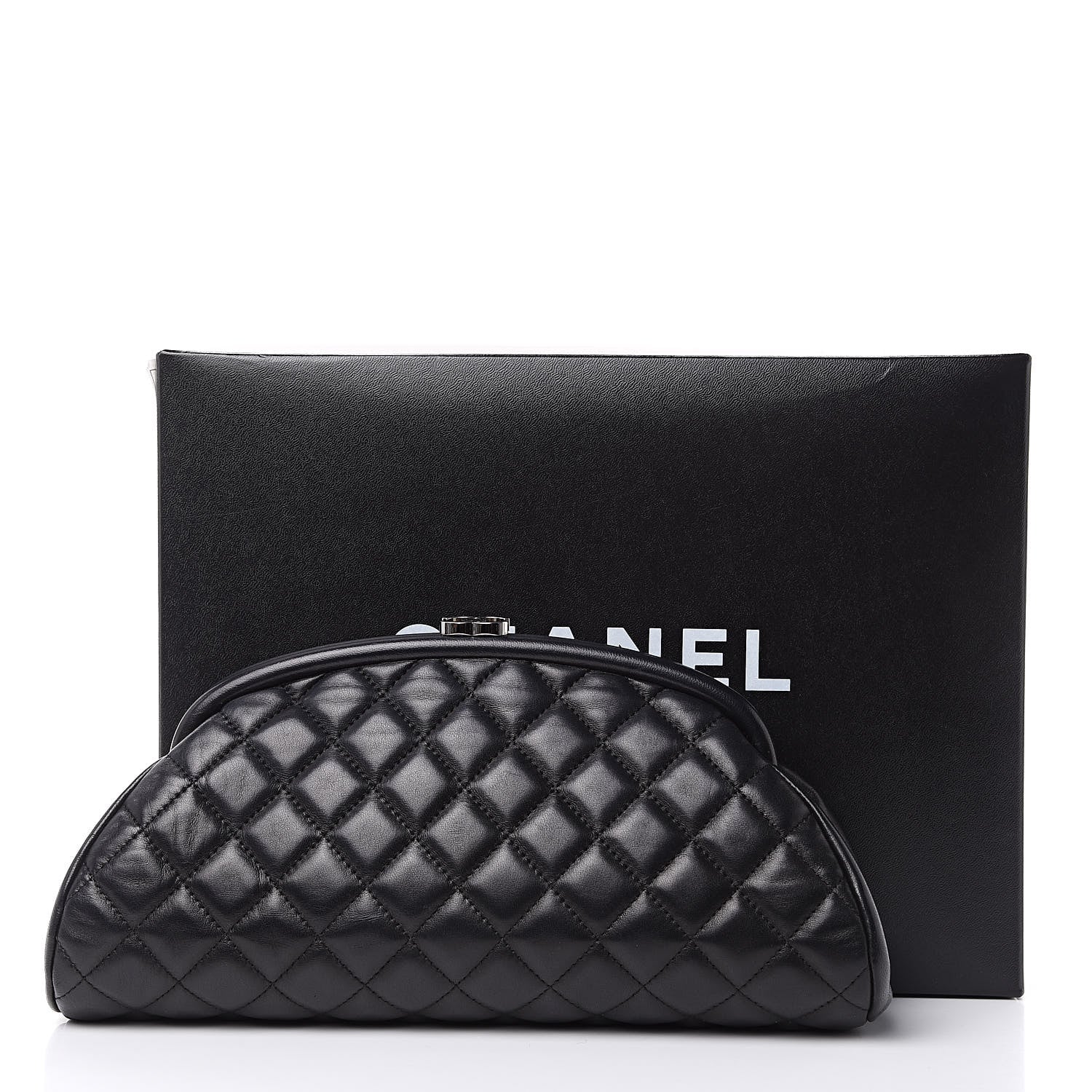 Chanel Lambskin Quilted Timeless Clutch Black 11 of 11