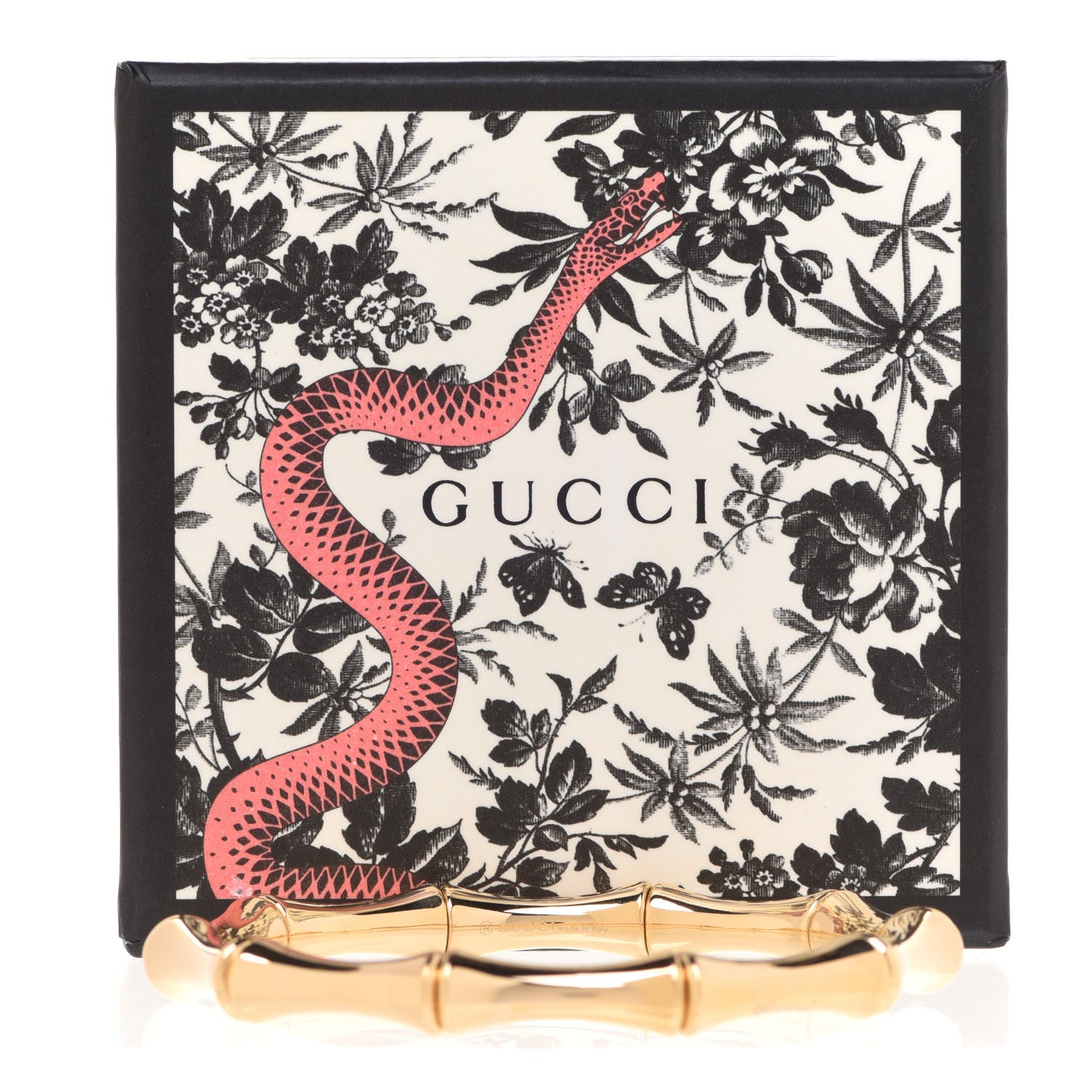 Gucci 18K Yellow Gold Medium Bamboo Spring Bracelet 17 6 of 6