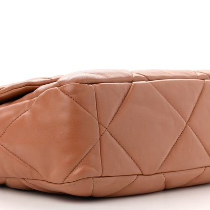 Chanel Lambskin Quilted Large Chanel 19 Flap Brown 9 of 10