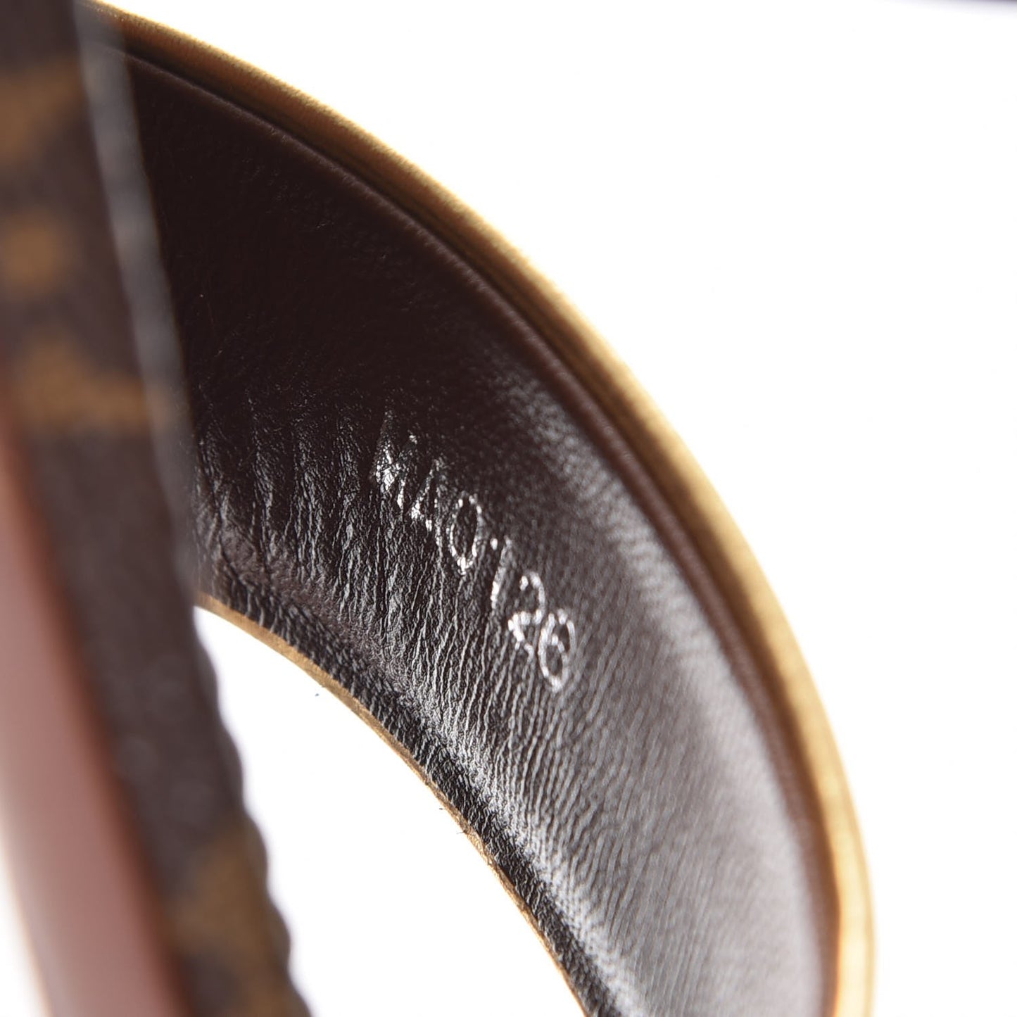 Calfskin Monogram Golden Bloom Flat Sandals 36 Gold